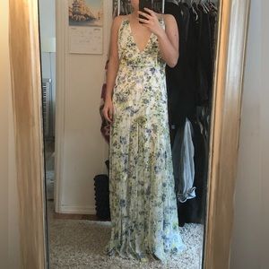 ASOS DESIGN embellished floral strappy back maxi dress
